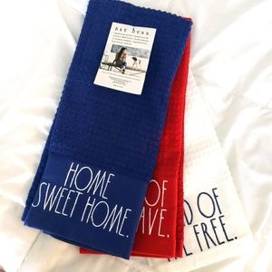 Rae Dunn Patriotic Kitchen Hand Towels Set 🇺🇸